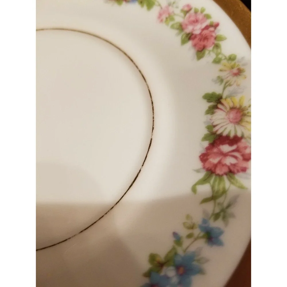 Antique C. AHRENFELDT Limoges Demitase Cup & Saucer Fine Porcelain